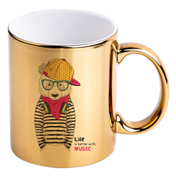 MissKraft - Sublimation - Mug en Céramique - Or - 330 ml