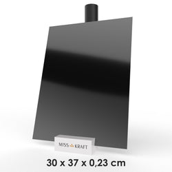 MissKraft - Plexiglass PMMA Acrylique - Noir - 30 x 37 cm - Ép. 2,3 mm