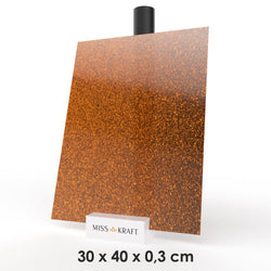 Plaque acrylique MissKraft - Glitter Orange Vintage