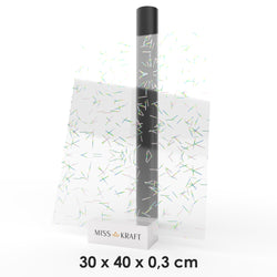 MissKraft - Plexiglass PMMA Acrylique - Transparent Confetti - 30 x 40 cm - Ép. 3 mm