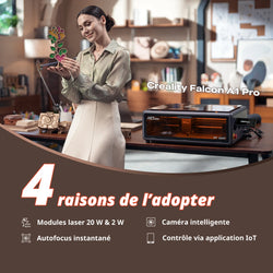 Creality - Falcon A1 Pro - Graveur et Découpeur Laser - 20W - 2W IR (en option)