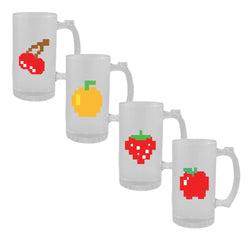 MissKraft - 4 Chopes à Bière pour Sublimation - Verre givré - 470 ml