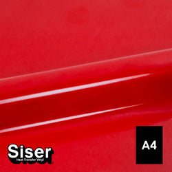 Siser - Basic Flex - Feuille A4 Thermocollant - (A0028) Rouge Vif - 20 x 30 cm