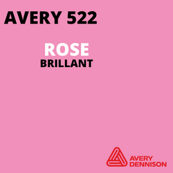 AVERY 500 - Vinyle Adhésif - Rose Brillant - 24 cm x 10 m