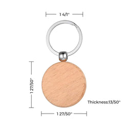 xTool - 10 Porte-clés rond - Bois - 2,5 cm