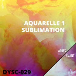 feuille transfert 30x30 cm sublimation infusible ink atome3d aquarelle