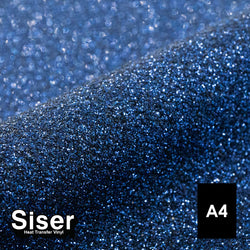 Siser - Glitter Flex - Feuille A4 Thermocollant - (G0014) Saphir Pailleté - 20 x 30 cm