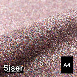 Siser - Glitter Flex - Feuille A4 Thermocollant - (G0079) Confetti Pailleté - 20 x 30 cm