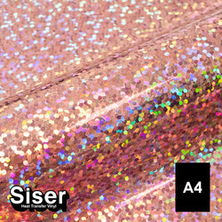Siser - Holographic Flex - Feuille A4 Thermocollant - (H0075) Blush - 20 x 30 cm