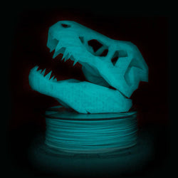 Bobine eSun de PLA Luminous Blue - 1 kg - Bobine en plastique et son print dans le noir