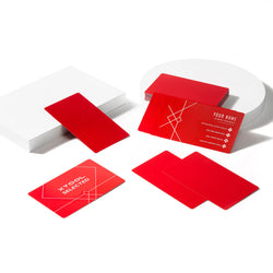 xTool - 60 Cartes de visite en métal - Rouge - 53 x 85 mm
