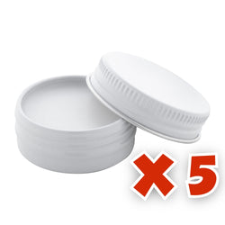 MissKraft - 5 Baumes à lèvre en métal à graver Contor - Blanc