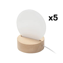 MissKraft - 5 Lampes Rondes Personnalisables en Sublimation - 7 couleurs