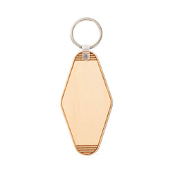 MissKraft - Sublimation - Lot de 5 Porte-clef Rayé en Contreplaqué