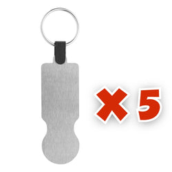 MissKraft - 5 Porte Jeton Métal SteelCart - 2 x 7 cm