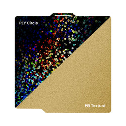 Ziflex - Plateau d'Impression pour Bambu Lab Séries X1/P1/P2/A1 - PEY Circle & PEI Textured  - 257 x 257 mm