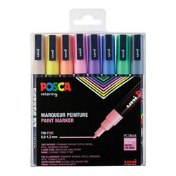 POSCA - Set 8 marqueurs PC-3M assortis