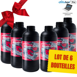 Pack Phrozen - 6x Résine Aqua 8K - Gris (Gray) - 1 kg avec Licence ChituBox Pro 3 Mois OFFERTE