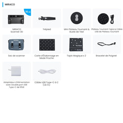 Revopoint - Miraco - Scanner 3D Autonome pour Objets de Petite à Grande Taille