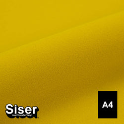 Siser - Flock - Feuille A4 Thermocollant - (S0003) Jaune Citron Velours - 20 x 30 cm
