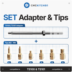 CNC Kitchen - Pannes à Souder + Adaptateur pour TS100 et TS101 - 7 pièces