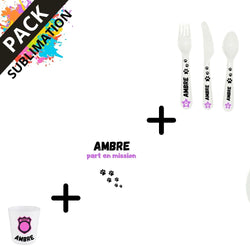 MissKraft - Sublimation - Set 2 Vaisselle pour Enfant