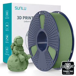 Sunlu - PLA Matte - Vert Olive (Olive Green) - 1,75 mm - 1 kg avec RFID TigerTag