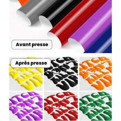 TeckWrapCraft Puff HTV Vinyle Transfert à Chaud Rouge