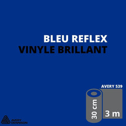 AVERY 500 - Vinyle Adhésif - Bleu Reflex Brillant - 30 cm x 3 m