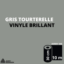 AVERY 500 - Vinyle Adhésif - Gris Tourterelle Brillant - 30 cm x 10 m