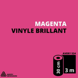 AVERY 500 - Vinyle Adhésif - Magenta Brillant - 30 cm x 3 m