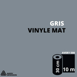AVERY 500 - Vinyle Adhésif - Gris Mat - 30 cm x 10 m