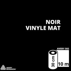 AVERY 500 - Vinyle Adhésif - Noir Mat - 30 cm x 10 m