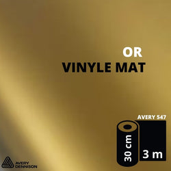 AVERY 500 - Vinyle Adhésif - Or Mat - 30 cm x 3 m