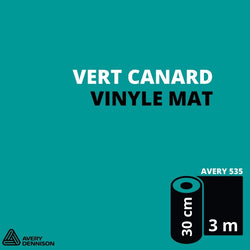 AVERY 500 - Vinyle Adhésif - Vert Canard Mat - 30 cm x 3 m