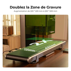 Zone de gravure F2 ultra avec convoyeur xTool