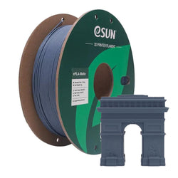Bobine eSun de ePLA Matte Dark Grey - 1 kg - Spool carton 2 et son print