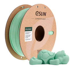 Bobine eSun de ePLA Matte Mint Green - 1 kg - Spool Carton 1 et son print