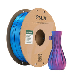 Bobine eSun de eSilk-PLA Magic Red Blue - 1 kg - Spool en carton et son print