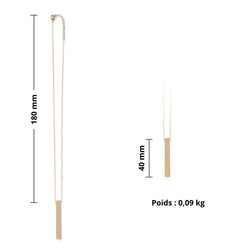 xTool - 6 Colliers barre verticale - Or - 5 x 40 mm